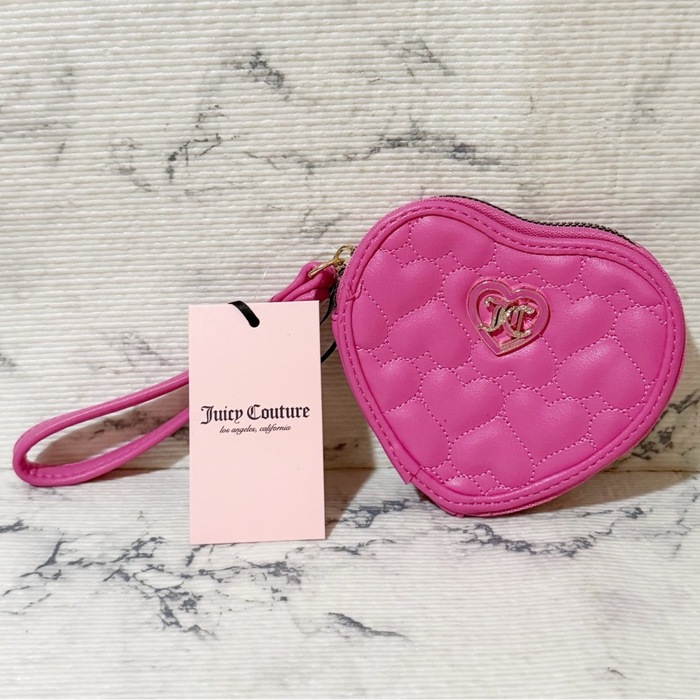 Juicy Couture Heart Zippered Pouch / Wristlet